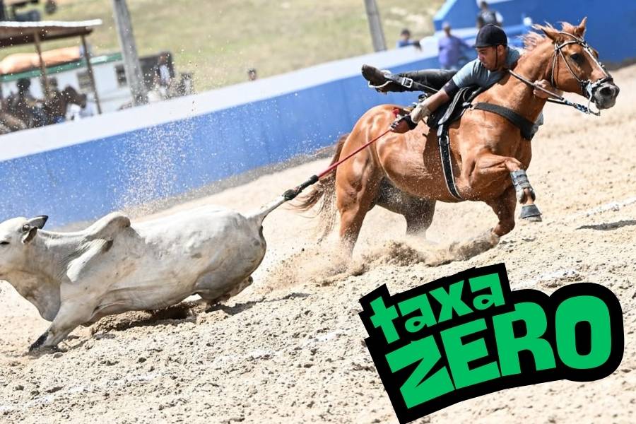 Taxa zero para vaquejadas e bolões.
